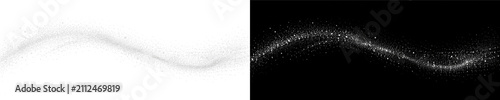 Glow Light Particle Trail PNG Overlay, on transparent background
