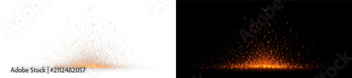 Sparkle Fire Particles PNG Overlay, on transparent background