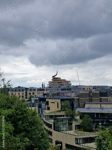 The building with the nickname “Golden Turd” in Edinburgh, Scotland