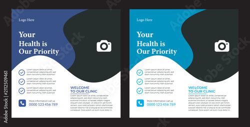 Konstfotografi Social media post template design collection