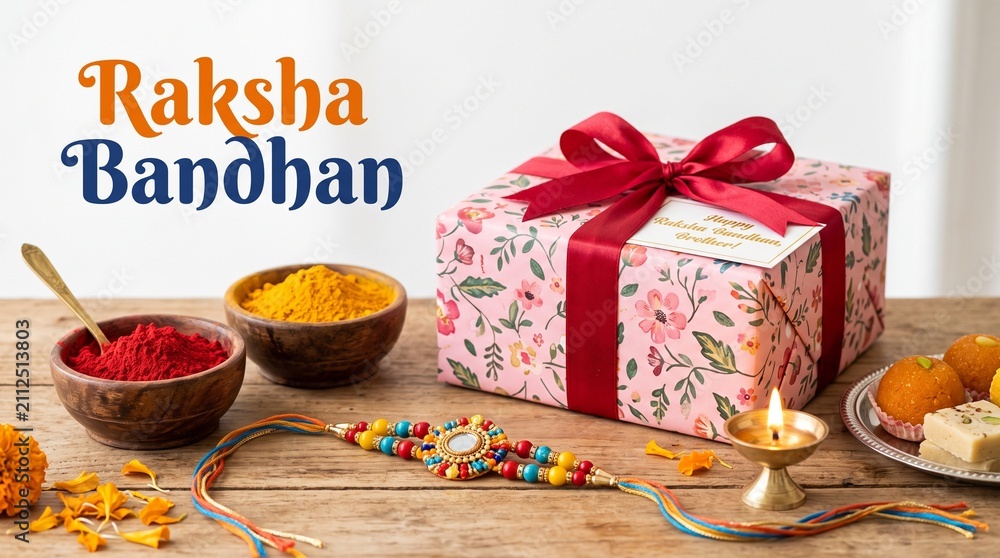 Naklejka premium Indian festival Raksha Bandhan