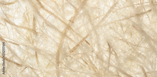 Natural textured beige handmade paper fibers macro close up with texture background light colored handmade background material recycled abstract structure artistic environment