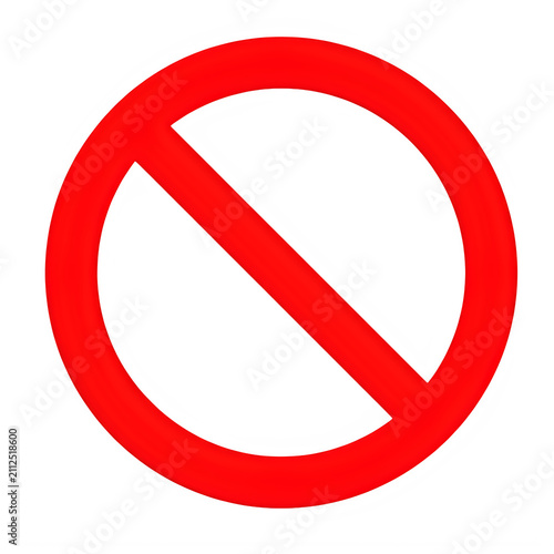 Red prohibition or restriction circular icon