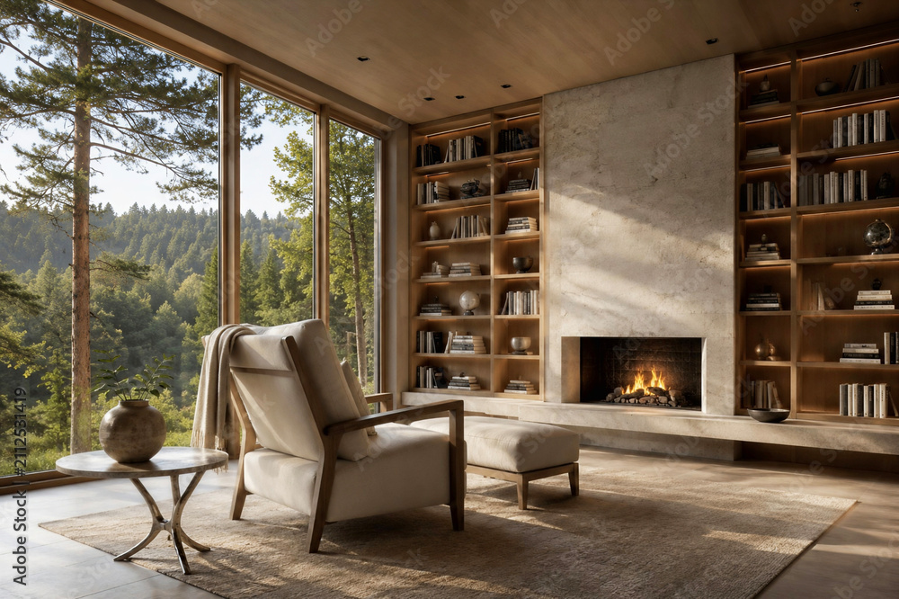 Fototapeta premium Premium Scandinavian Reading Lounge
