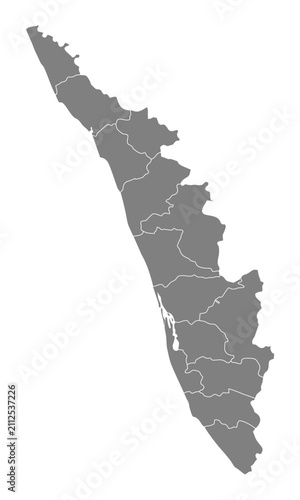 Kerala administrative map