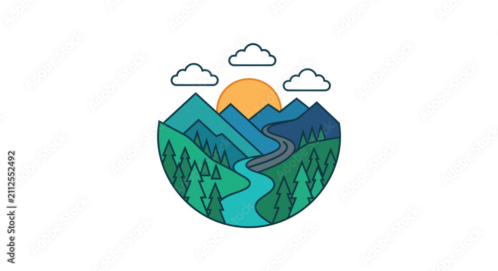 Fototapeta premium Scenic Mountain Landscape