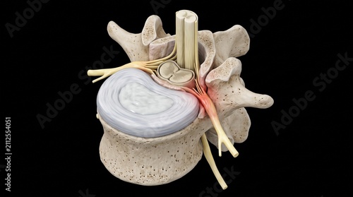 Cross Section Sciatic Nerve Entrapment Intervertebral Foramen Model