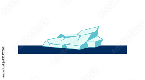 Bild auf Leinwand Floating iceberg in the deep blue sea.