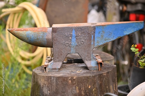 Fototapeta old blacksmith's anvil