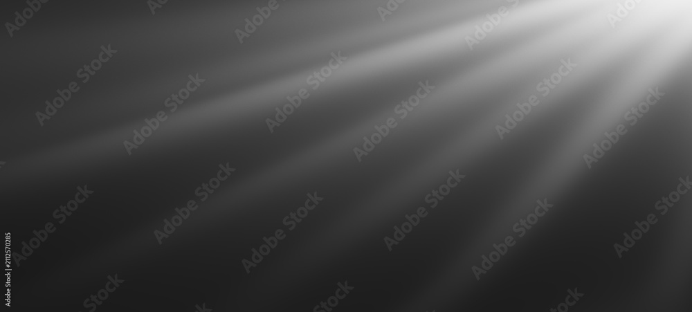 Obraz premium black white light burst blur glitter Grey gray background flare on sun rays burst, sunbeam bright lighting spotlights set, light sources isolated on transparent beam for concert, scene