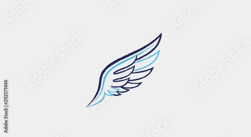 Obraz na płótnie Elegant Winged Symbol Design.