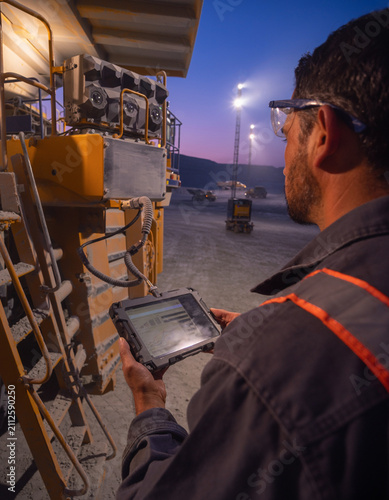 Mining Equipment Technician Diagnostics on Haul Truck