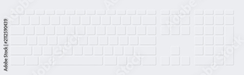Slika na platnu A full-size keyboard mockup in a light white neumorphic style