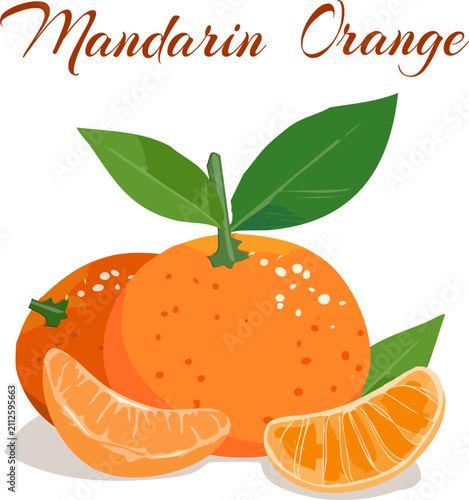 Foto Ripe tangerine on a transparent background