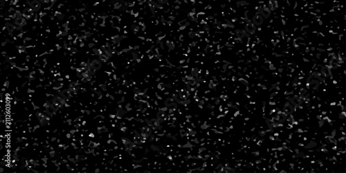 Abstract white speckle noise seamless texture vector pattern on black background for vintage overlay design