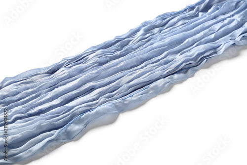 Light blue pleated fabric t...