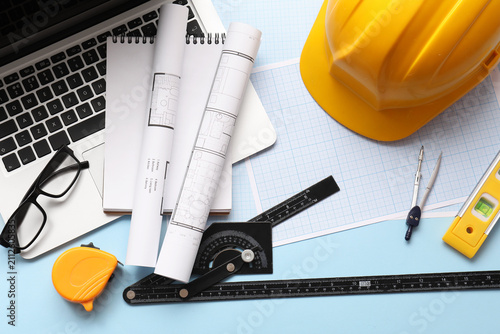 Architectural blueprints an...
