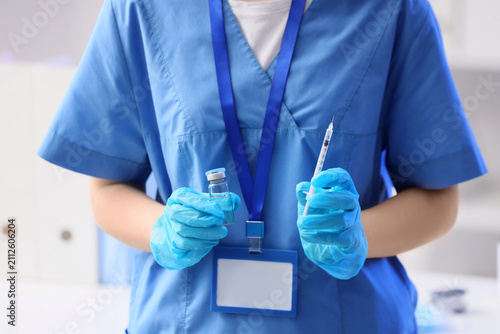 Medical professional in blu...