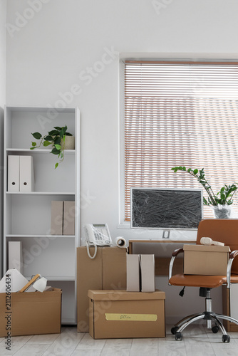 Interior of light office wi...