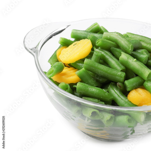 Glass bowl with stewed broc...