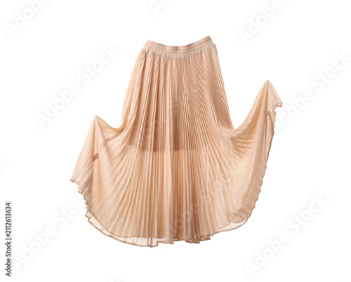Flying beige pleated skirt ...