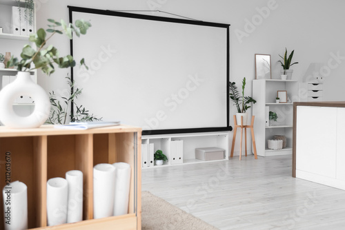 Interior of modern conferen...