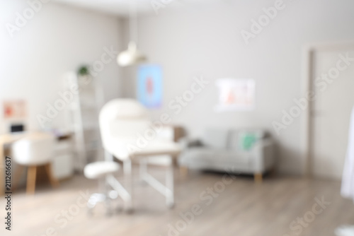 Blurred view of medical off...