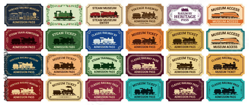 Vintage Train Tickets Collection: Admission Passes & Museum Access for Railway Heritage