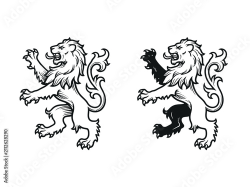 Lion head logo design. Minimalist wild animal emblem for corporate branding.