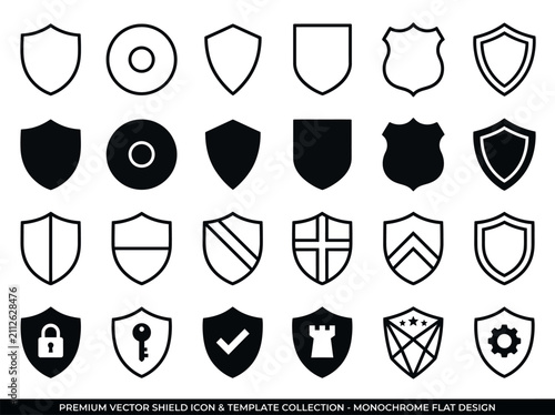 Premium security shield icon with glowing protection effect. Vector badge for cybersecurity, antivirus, and digital safety solutions.