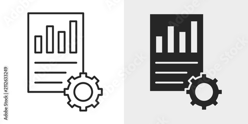 Business Planning Icon represents strategic planning, project management, and business development with an editable outline vector illustration.