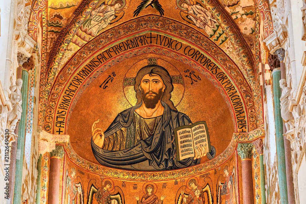 Photography Poster Close-up of Christ Pantocrator byzantine gold