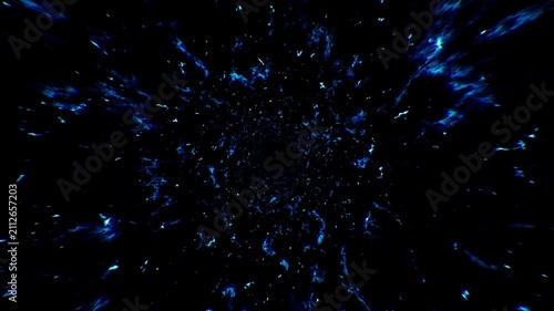 Blue Fire Flakes Overlay Background Loop