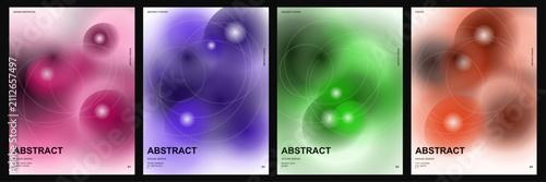 Obraz na plátně Abstract soft focus gradient backgrounds with glowing orbs abstract gradient