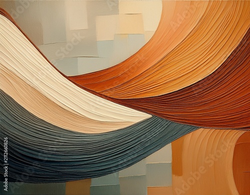 abstract brushstroke background with organic shapes and woven texture in modern earthy tones artistic background