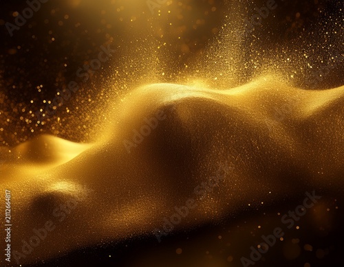 golden powder particle texture