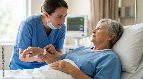 Waking gently a sedated patient briefly for a final identity confirmation before surgery