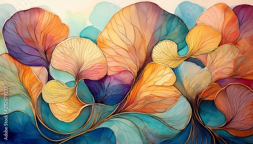 abstract organic background with watercolor imitation