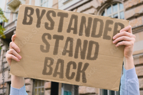 Cuadro en lienzo "Bystander Stand Back" Untrained people should not intervene directly