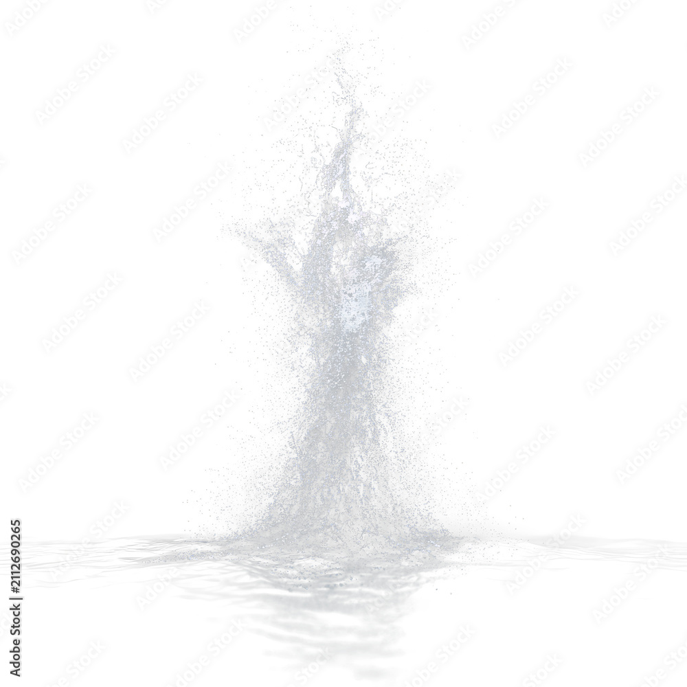 Obraz premium Water splash seen on a transparent background illustrating motion and fluid dynamics in a clear setting