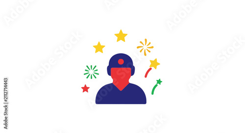 Foto Man Wearing Blue Baseball Cap.