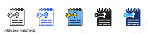 Key Dot Icon Collection With Multiple Styles