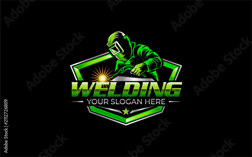 Illustration vector graphic of welding fabrication business logo design