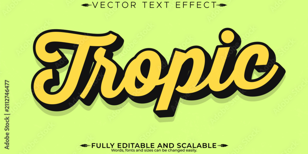 Obraz premium Retro sticker text effect, editable 70s and 80s text style