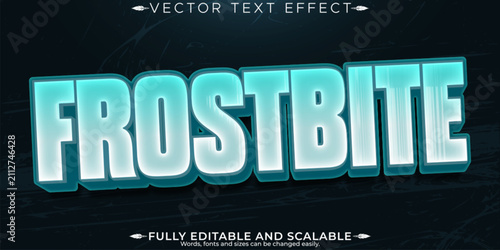 Foto Frostbite text effect, editable ice and gaming text style