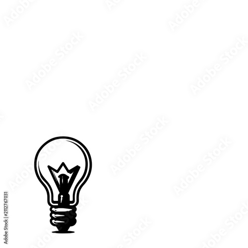 Schematic Illustration of an Electric Light Bulb as a Metaphor for Scientific Discovery