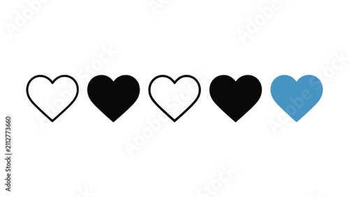 Love symbol.Heart icon. Simple pictogram for like, favorite, romance, care, health, relationship, emotion and social media reaction design.