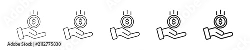Foto Save Money vector icon in minimalist line style