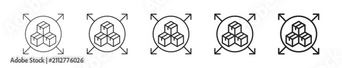 Schilderij op canvas Capacity vector icon in minimalist line style