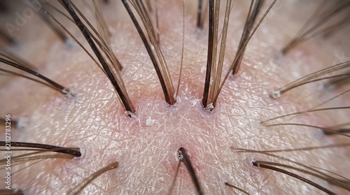 Scalp Under Trichoscope Magnific Gigapixel Photo Image Scene